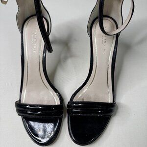 Kenneth Cole NY Black Patent Ankle Strap Heels 8.5M Classic Strappy